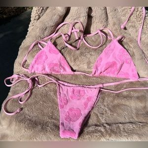 Frankie’s Bikinis, Tia Floral Terry cloth bikini